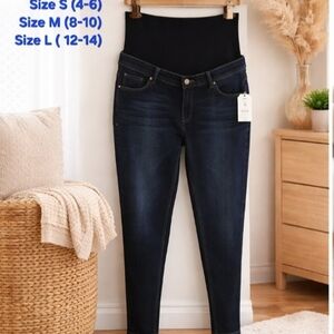 Women's Dark Blue High-Waisted Jeans